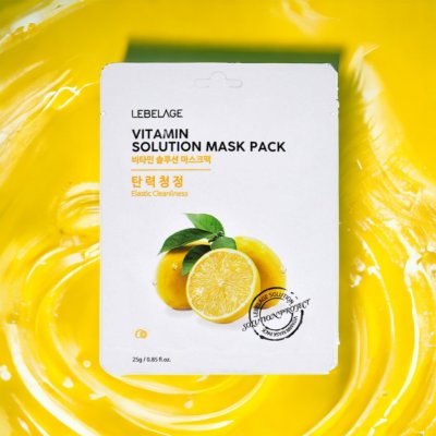 LEBELAGE Vitamin Solution Mask Pack Vitaminová plátýnková maska 25 g – Hledejceny.cz