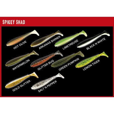 Fox Rage Spikey Shad 9cm Red Head