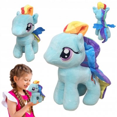 Maskot Modrý poník Pony Rainbow Dash JEDNOROŽEC KONÍK 25 cm