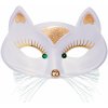 Dětský karnevalový kostým R-kontakt Škraboška kočka látková bílá