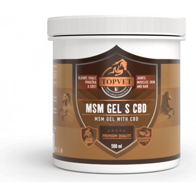 Topvet MSM gel s CBD pro koně 500 ml – Zboží Dáma