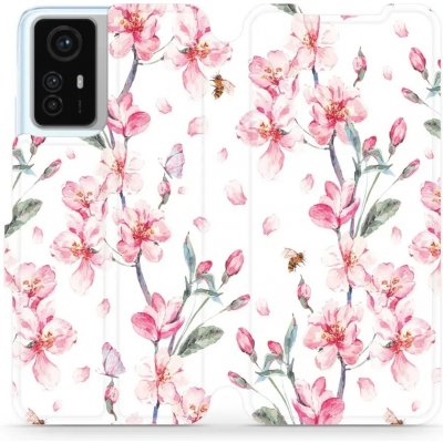 Pouzdro Mobiwear Flip Xiaomi Redmi Note 12S - M124S Růžové květy
