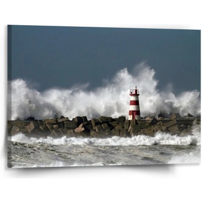 Sablio Obraz Maják ve vlnách - 150x110 cm – Hledejceny.cz