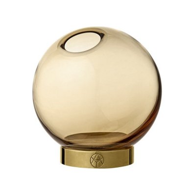 Váza se stojanem Globe Amber/Gold AYTM – Hledejceny.cz