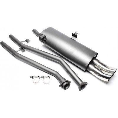 TA Technix sportovní výfuk BMW 3 E30 316i / 318i kromě M-Technic, 2x 76 mm DTM zahnutá nerezová koncovka bez pertlu – Hledejceny.cz
