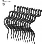 Set 12 černých hadů 12 5 cm – Hledejceny.cz