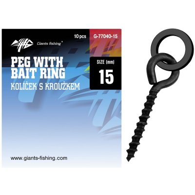 Giants Fishing Kolíček s očkem Pegs with Bait Rings 15 mm 10 ks – Zboží Dáma