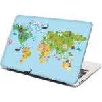 Sablio Samolepka na notebook Zvířecí mapa světa - 29x20 cm – Zboží Živě