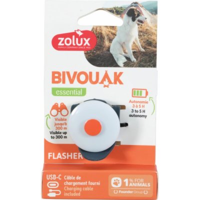 Zolux Bivouak Svítící přívěsek na obojek LED USB modrý adresa pro psa 8,9x3,7x1,9 cm – Zboží Mobilmania