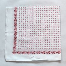 Etex bavlněné šátky velké květy červené bílý šátek