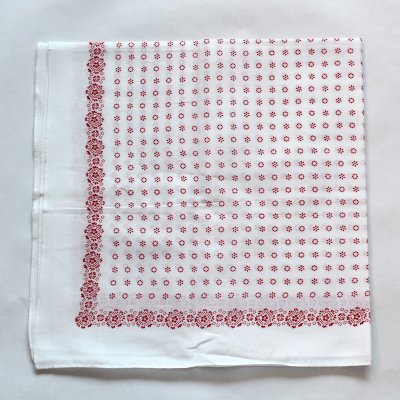 Etex bavlněné šátky velké květy červené bílý šátek – Zboží Mobilmania