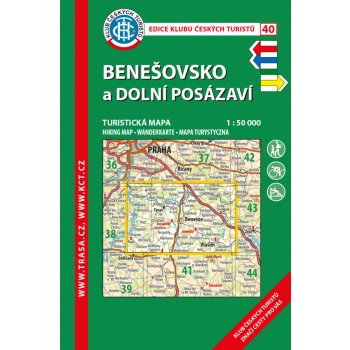 KČT 40 Benešovsko,dolní Posázaví / turistická mapa
