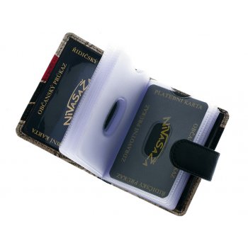 Nivasaža N160-SNT-MGB dámské kožené pouzdro na karty barevné