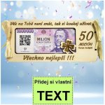 Bezvadný dárek Dřevěná obálka na peníze k výročí 50 let – Zboží Dáma
