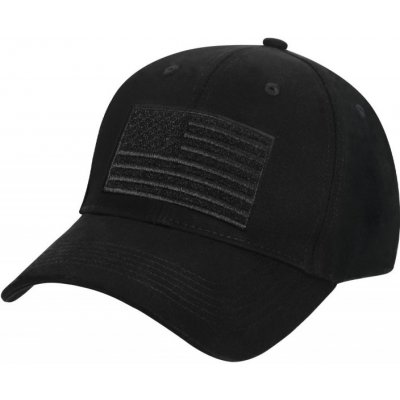Čepice Rothco Baseball US velcro vlajka černá – Zboží Dáma