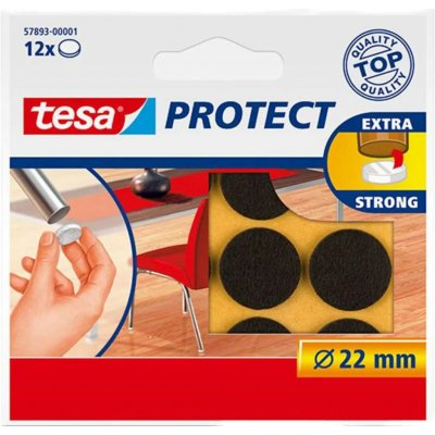 tesa® Protect Plstěné samolepicí podložky Barva: hnědá, Rozměr: 100 mm : 80 mm, Doplňující informace: obdélník, k nastříhání – Hledejceny.cz