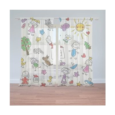 Sablio Záclony Malování 2: 2ks 150x250cm – Hledejceny.cz