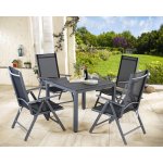 FurniGO Zahradní hliníková sestava Bern 1 + 4 antracit WPC – Hledejceny.cz