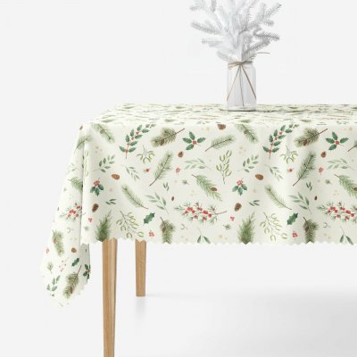 Goldea vánoční hranatý teflonový ubrus zimní větvičky 80 x 80 cm – Zbozi.Blesk.cz