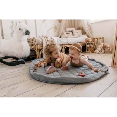 Play & Go Noomad Soft Podložka na hraní Organic Dusty Blue – Zboží Mobilmania