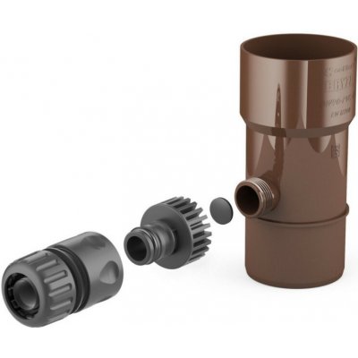 Covernit Plastový sběrač dešťové vody PVC 90 mm hnědá – Sleviste.cz