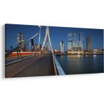 Obraz - Stmívání v Rotterdamu, Holandsko, jednodílný 250x125 cm – Hledejceny.cz