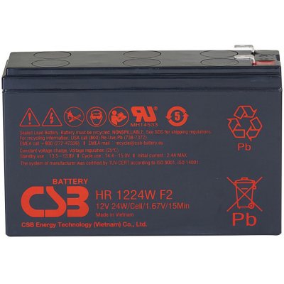 CSB HR1224W F2F1 12V 6,4Ah 100A