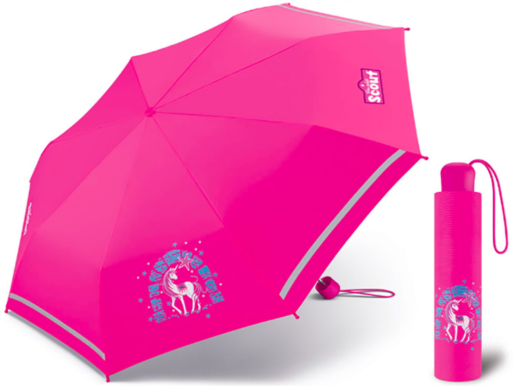 Scout Lilac dětský skládací deštník s jednorožcem růžový od 439 Kč -  Heureka.cz