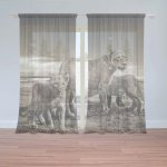 Záclony Lvice a lvíčata: 2 ks - 150x250 cm - Sablio – Hledejceny.cz
