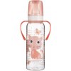 Láhev a nápitka Canpol Babies 11/845 lahev s úchyty Cute Animals kočička růžová 250ml