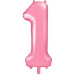 PartyDeco Fóliové číslo 1 růžové 86 cm – Sleviste.cz