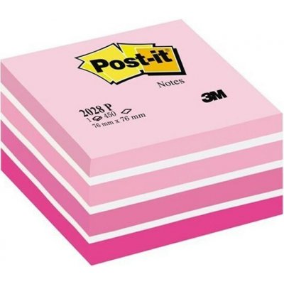 Samolepicí blok poznámkových lístků 3M Post-it LP 2028P 76 × 76 mm, akvarelově růžový, 450 listů, 12630 – Hledejceny.cz