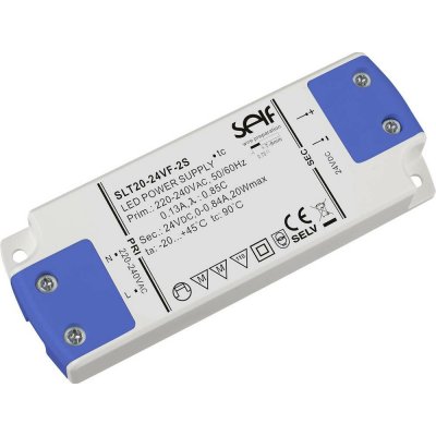 Self Electronics SLT20-24VF-2S napájecí zdroj pro LED konstantní napětí 20 W 0.84 A 24 V bez možnosti stmívání 1 ks – Hledejceny.cz