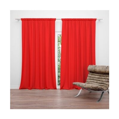 Sablio Závěs Červená: 2ks 140x250cm – Hledejceny.cz