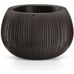 PROSPERPLAST Plastové květináče Beton Bowl černý 18 cm – Zboží Dáma