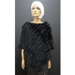 Špongr Kožešinové pončo z králíka Eva černé – Zbozi.Blesk.cz