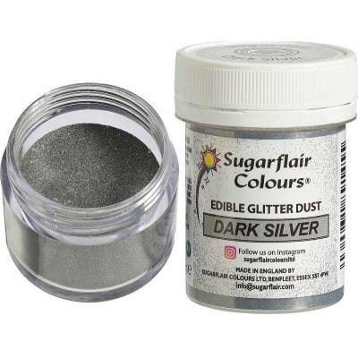 Sugarflair Třpyt dark silver 10 g – Hledejceny.cz