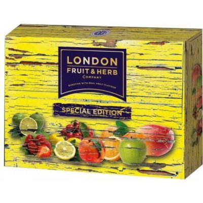 London fruit and herbs Čaj Special edition pack yellow směs ovocných čajů žlutý box 30 sáčků – Zboží Mobilmania