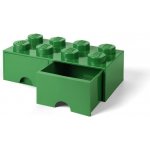 LEGO® úložný box s šuplíky 25 x 25 x 18 cm tmavě zelená – Zboží Mobilmania