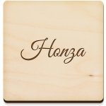 Dřevia Zaoblený podtácek vlastní jméno nebo text 10x10 cm – Zboží Dáma