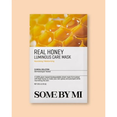 Some By Mi Plátýnková pleťová maska Real Honey Luminous Care Mask - 20 g 1 ks – Hledejceny.cz