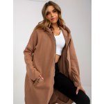 Dlouhá mikina NA ZIP RV-BL-4858-1.99P-LIGHT BROWN – Zboží Mobilmania