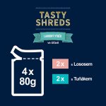 Felix Tasty Shreds hovězí kuře kachna krůta ve šťávě 44 x 80 g – Sleviste.cz