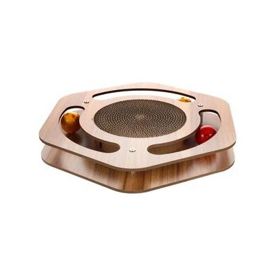 Flamingo interaktivní hračka pro kočku-šestiúhelník s catnipem a míčky 35 x 31,5 x 4,5 cm – Zbozi.Blesk.cz