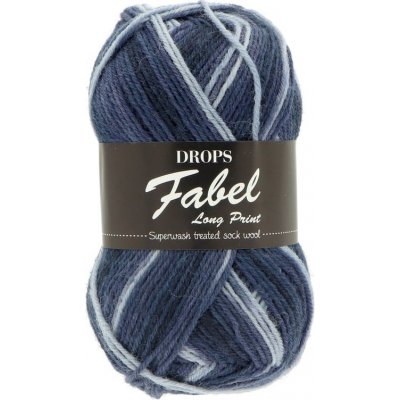 Drops Fabel Long Print 917 tmavě modrá – Hledejceny.cz