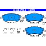ATE 13.0460-5753.2 Sada brzdových destiček, kotoučová brzda (13.0460-5753.2) | Zboží Auto