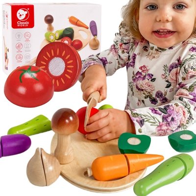 Teddies krájecí ovoce a zelenina dřevo – Zboží Dáma