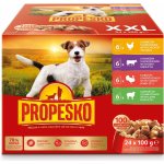 Propesko Adult kuře & hovězí & krůta & jehně 24 x 100 g – Hledejceny.cz
