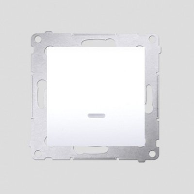 Simon Kontakt 54 Premium Bílý jednonásobný s podsvícením LED modul rychlospojka, DW1L.01/11