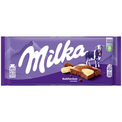 Milka čokoláda mléčná a bílá 90 g – Zboží Dáma